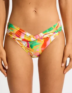 Wonderland Twist Band Hipster Bikini Pant - Fuchsia Rose