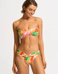 Wonderland Twist Band Hipster Bikini Pant - Fuchsia Rose