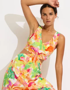 Wonderland Twist Front Maxi Dress - Fuchsia Rose