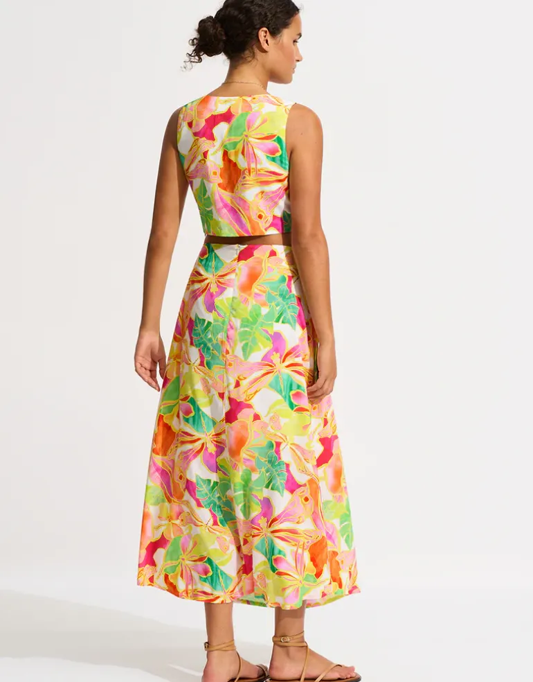 Wonderland Twist Front Maxi Dress - Fuchsia Rose