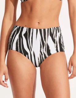 Zahara Ruched Side High Waisted Bikini Pant