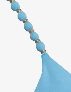 Zen Beads Parallel Tri Bikini Top - Blue